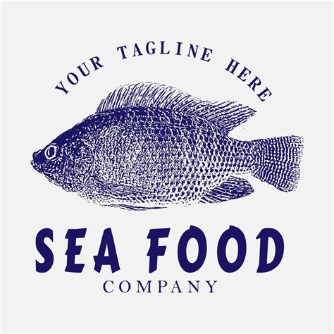 Fish Sea Food Logo Vintage Vector Sea Fish Vintage Food Seafood