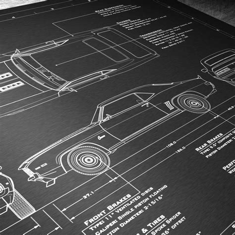 Chevrolet Camaro 1969 Personalised Blueprint Plaque Etsy