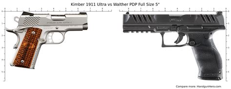 Kimber Ultra Vs Walther PDP Full Size Size Comparison Handgun Hero