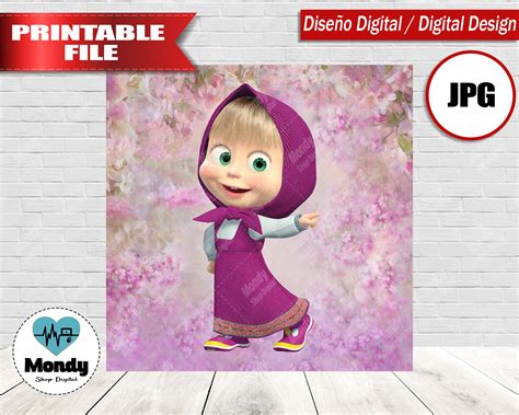 Masha Diseños digitales Telón de fondo fiesta temática - Etsy México