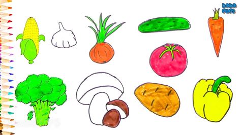 Learn Colors Vegetables For Kidslearn Names Vegetablesart Colorshow