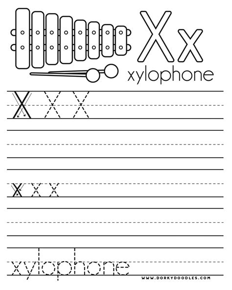 X Handwriting Worksheet Pictures Small Letter Worksheet