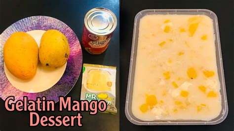 How To Cook Mango Gelatin Dessert Easy Pinoy Gelatin Recipe Mr Gulaman Gelatin Mango