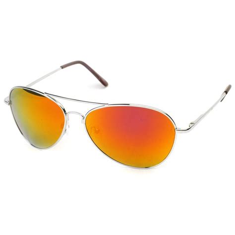 Premium Full Mirrored Aviator Sunglasses W Flash Mirror Lens Sun With Sunglasses Circle