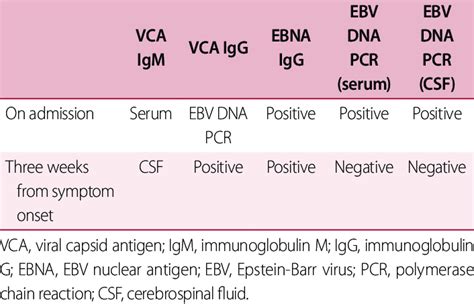 Epstein Barr Virus Serological Profiles Download Table