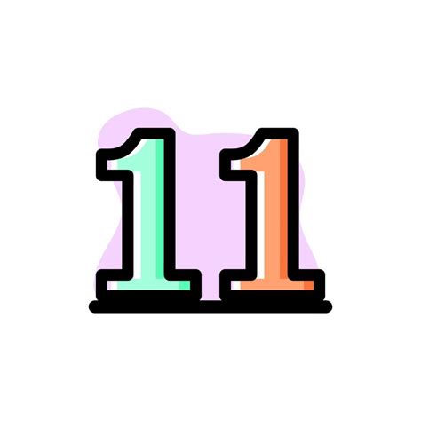 Diseño Conceptual Del Ejemplo Del Diseño Del Icono Del Número 11