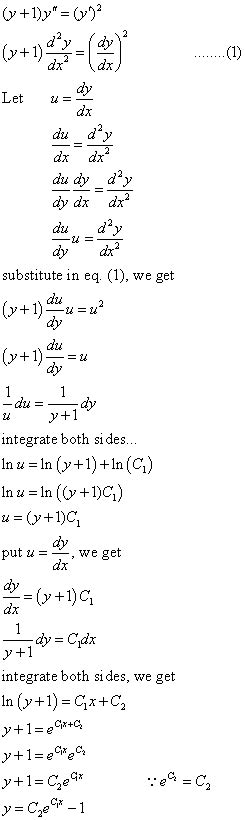 Differential Equations Solved Examples Solve The Differential Equation