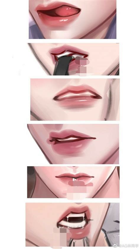 Anime Mouth Drawing Teeth Drawing Male Lip Drawing Digital Painting