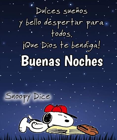 Imágenes Buenas Noches Snoopy Dice Dulces Sueños Te deseo un merecido