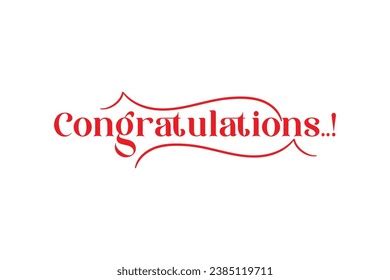 Thousand Congratulations Text Script Font Royalty Free Images