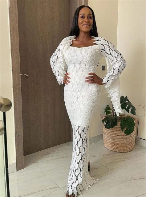 40 Fabulous White Lace Styles For Owambe Parties Stylish Naija Lace Gown Styles White