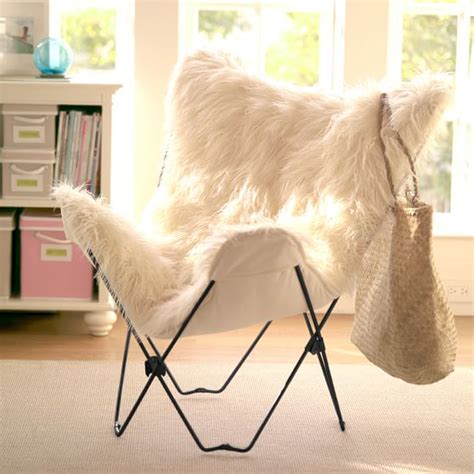 Ikea dimpa 3 pcs extra large storage bag clear heavy duty bags moth moisture protection storage bags. Ivory Furlicious Faux-Fur Butterfly Chair | PBteen
