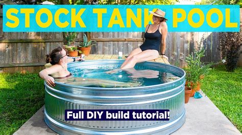 Stock Tank Pool Diy Easy Backyard Plunge Pool How To Build Youtube