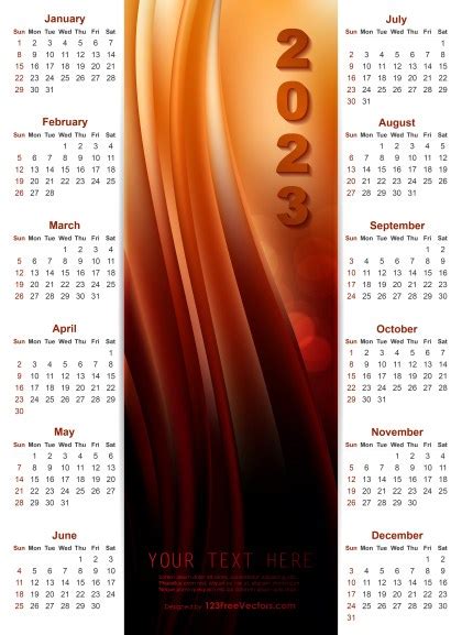 Free 2023 Calendar Adobe Illustrator