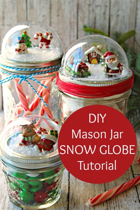 Diy Mason Jar Snow Globes Tutorial Creative Cynchronicity