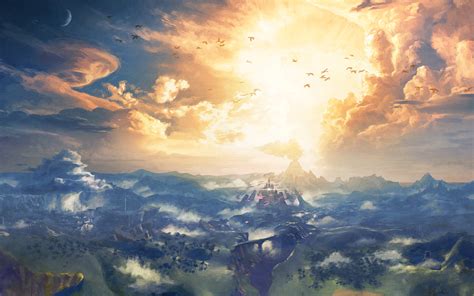 Coucher De Soleil Sur Hyrule Artwork Illustrations Breath Of The