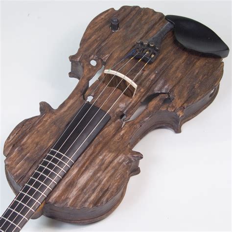 Stratton Gypsy Fretted Electric Violin With Starfish Designs Pickup