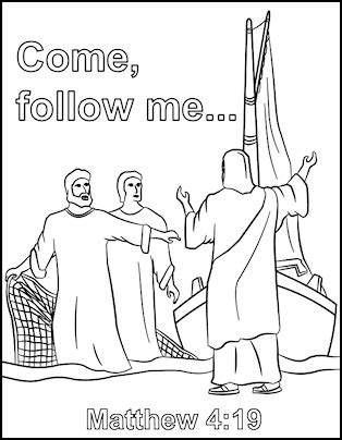 Feb 14, 2019 · follow him every day by reading your bible, especially the parts that talk about jesus—the books called matthew, mark, luke and john. Coloring Pages For Sunday School - Come, Follow Me