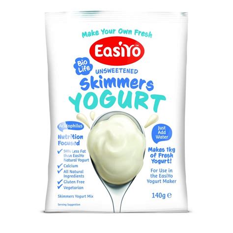 Easiyo Skimmers Unsweetened Yogurt Sachet 140g Uk Grocery