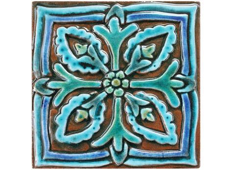 Decorative Tile With Floral Design Handmade Tile Spanish Etsy Mirror