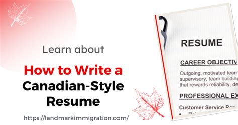 How To Write A Canadian Style Resume Read Some Tips