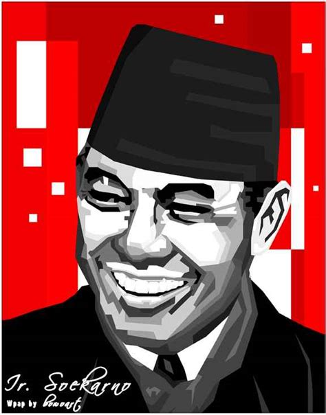 Gambar Karikatur Soekarno Hitam Putih