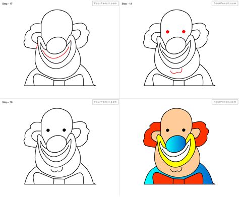 Images Of Clown Face Drawing Step By Step
