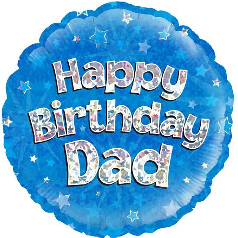 Happy Birthday Dad Blue 18 Foil Helium Balloon