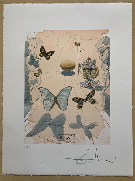 Salvador Dalí Butterflies Lithography Signed Etsy