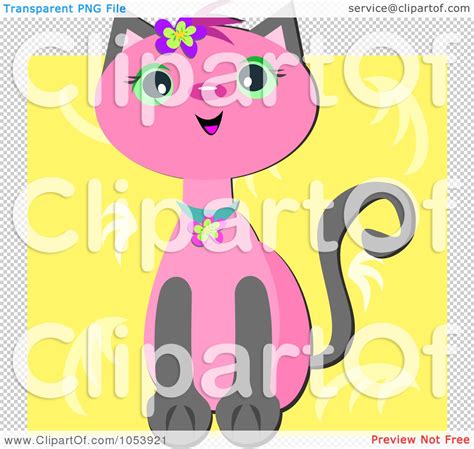Royalty Free Vector Clip Art Illustration Of A Pink Cat By Bpearth 1053921