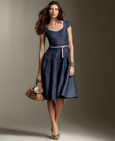 12 Denim Dresses For The Smart Casual Look Elegant Dresses Fashion