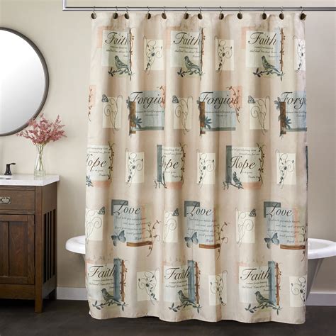 Mainstays Fabric Shower Curtain Hopeful