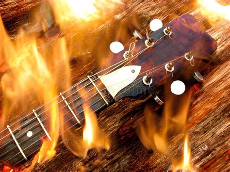 Guitar On Fire Stock Photo Image Of Blaze Flame Concept 5671112