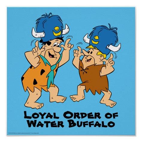 The Flintstones Fred And Barney Water Buffaloes Poster