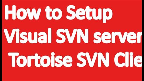 How To Setup Visual Svn Server And Tortoise Svn Client Youtube