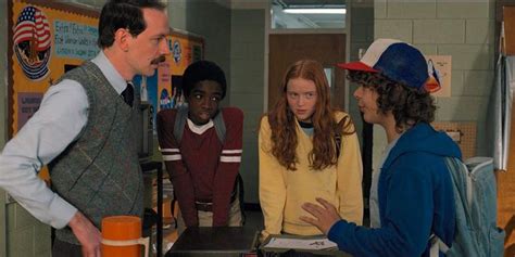 randy havens caleb mclaughlin sadie sink and gaten matarazzo in stranger things 2016