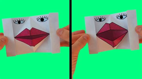 How To Make A Moving Lips Diy Lips Origami Talking Mouth Youtube