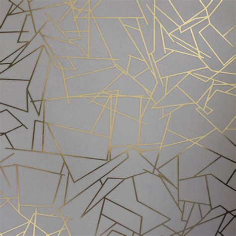 Angles Gold And Zinc Grey Metallic Wallpaper By Erica Wakerly Modern