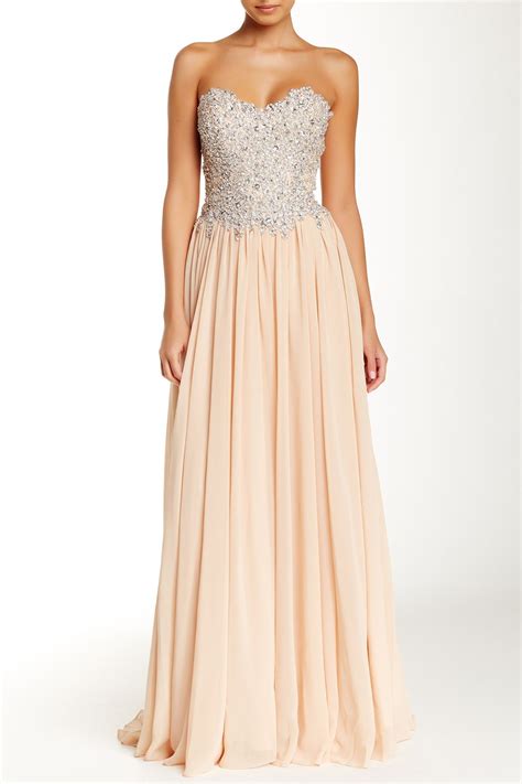 On Hautelook Terani Couture Sweetheart Jeweled Bodice Gown Couture