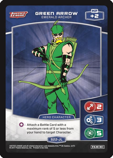 Green Arrow Emerald Archer S22 Jl Justice League Metax Tcg