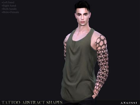Sims 4 — Tattoo Abstract Shapes By Angissi — Featuredartist Sims 4
