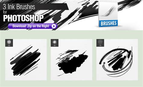 3 Ink Brushes For Photoshop By Pixelstains On Deviantart