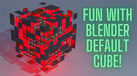 Fun With Default Cube Blender Beginner Tutorial Youtube