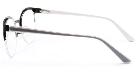 Unisex Semi Rimless Metal Eyeglasses
