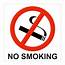 No Smoking Symbolic Sign Printed On White ACP 150 X 150mm