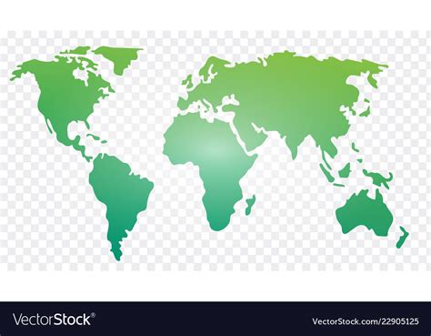 World Map Template Royalty Free Vector Image Vectorstock