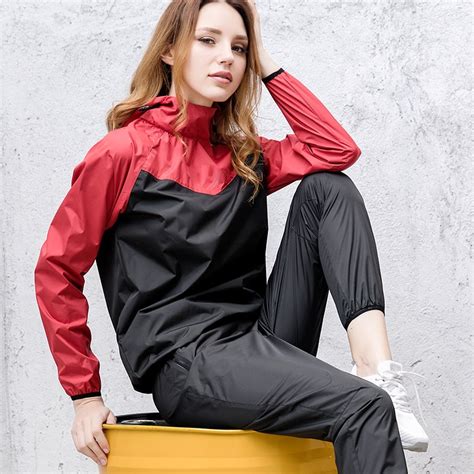 Sauna Suit Women Weight Loss Boxing Gym Sweat Suits Workout Jacket With Hood Two Piece Set Tops