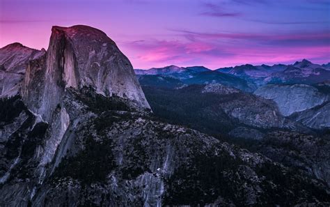 Twilight Hour On Half Dome National Parks Grand Canyon Park Yosemite