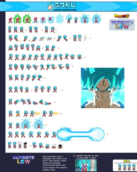 Goku Super Saiyan Blue Sprite Sheet Realtec Images And Photos Finder