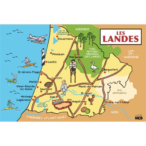 Carte Des Landes Voyages Cartes